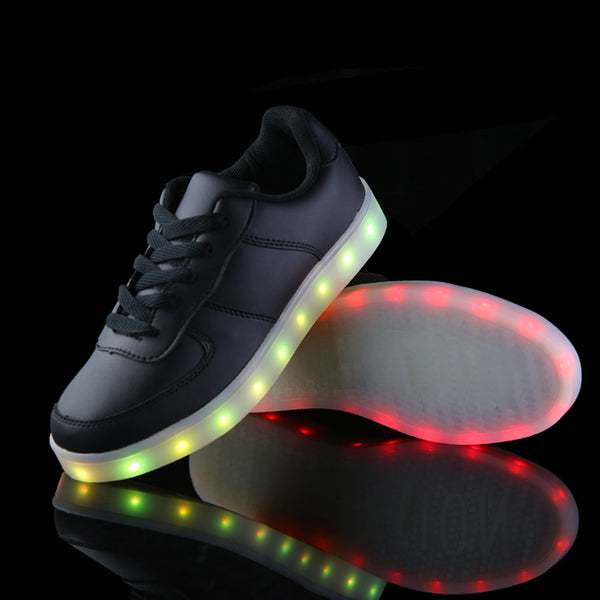 DoGeek Unisex Adults Light Up Shoes, Black/White, Size 35 EU-46 EU (Choose Half Size Up) - DoGeek shoes/schuhe/chaussures/baskets/scarpe/trainers
